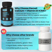 Calcium + Vitamin D3 K2 MK-7 Tablet – 500 mg