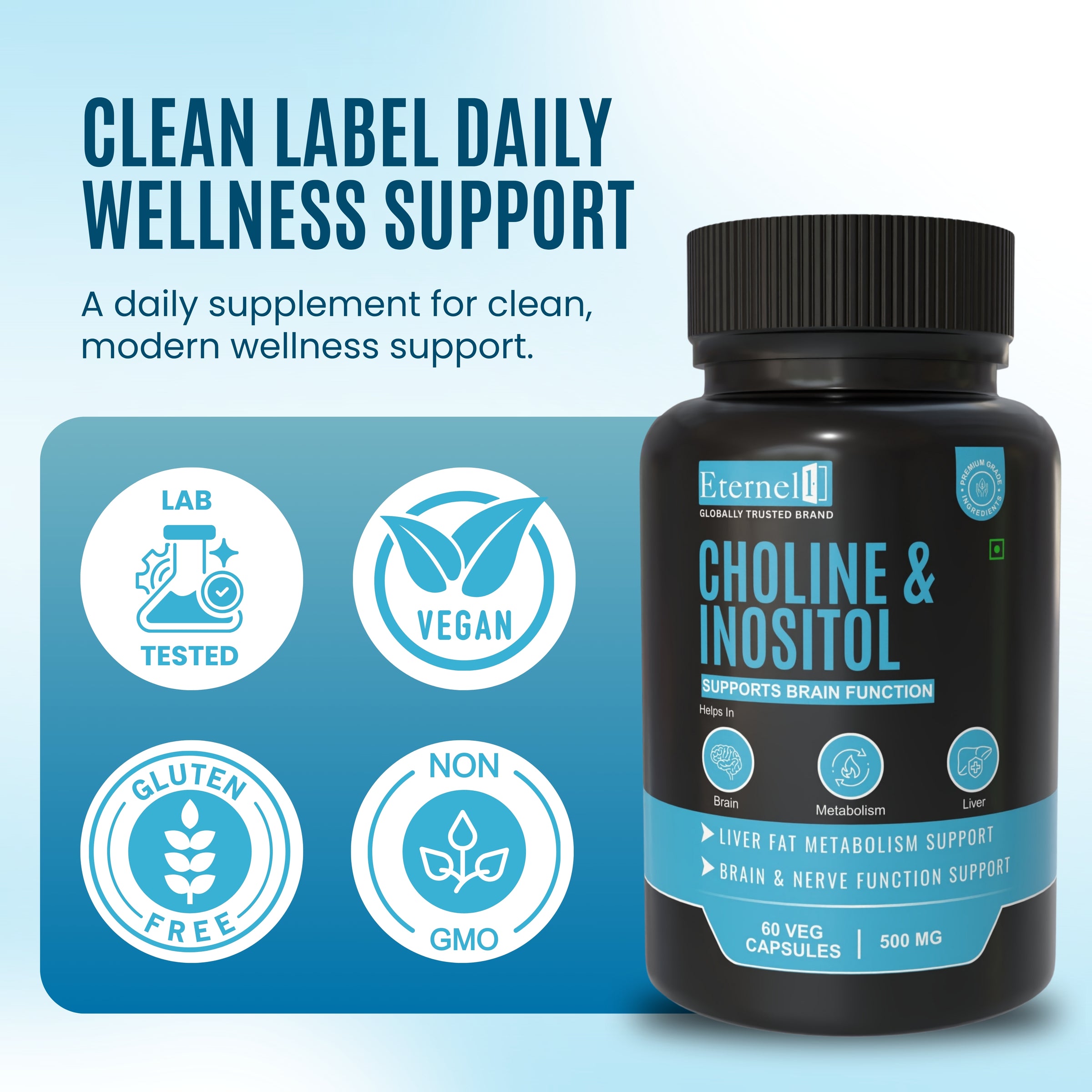 Choline and Inositol - 500mg Capsules