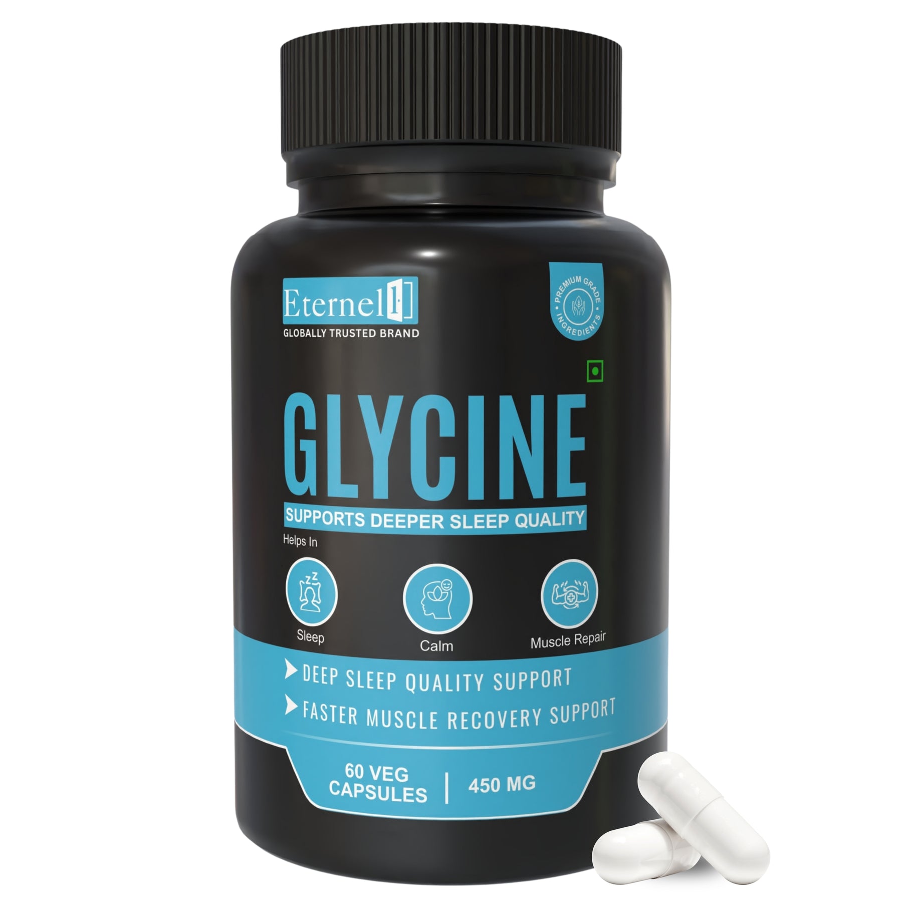 Glycine Capsules 450 mg – Sleep & Recovery Support
