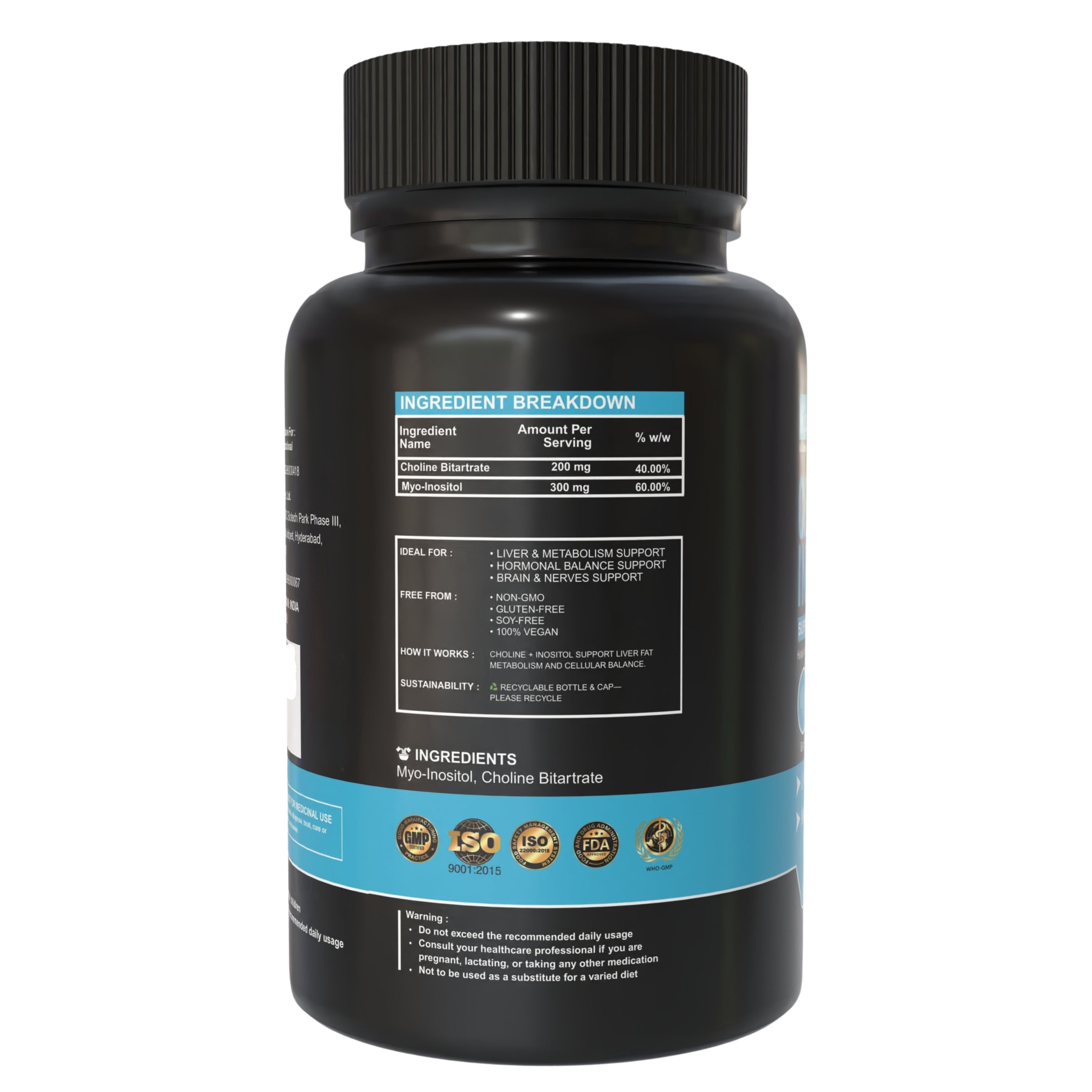 Choline and Inositol - 500mg Capsules