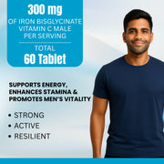Iron Bisglycinate Vitamin C male Tablet - 300mg