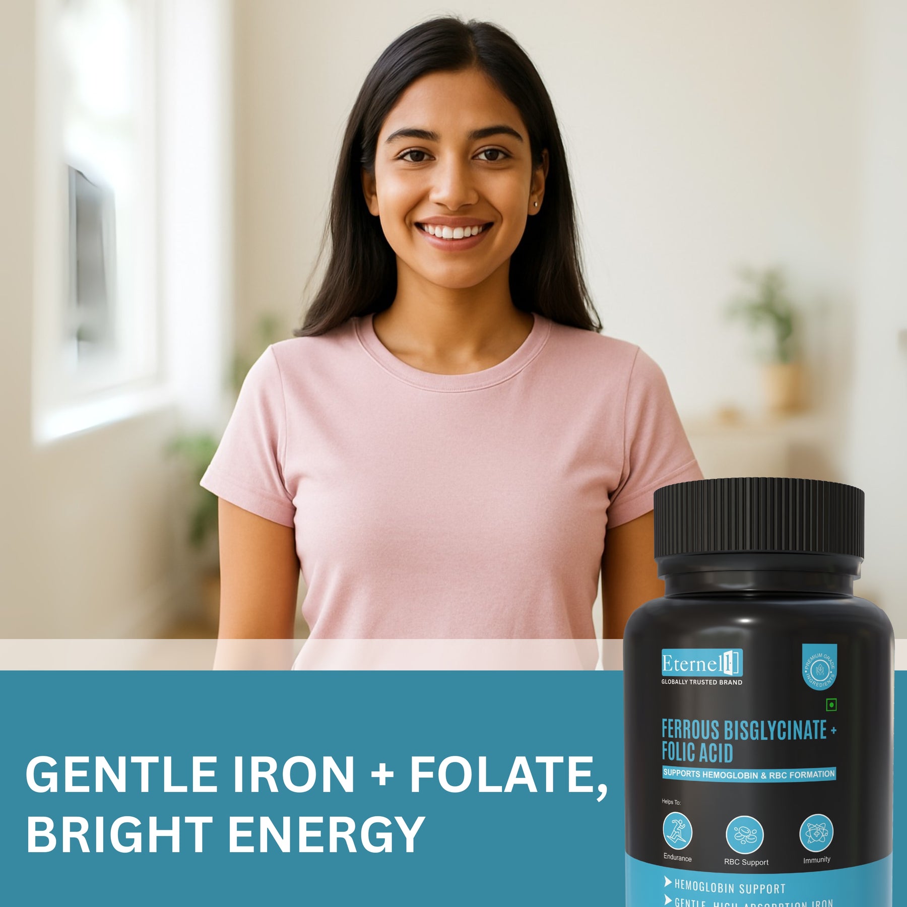 Ferrous bisglycinate + Folic acid Table - 300mg Supplement