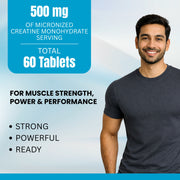 Micronized Creatine Monohydrate Tablets - 500 mg
