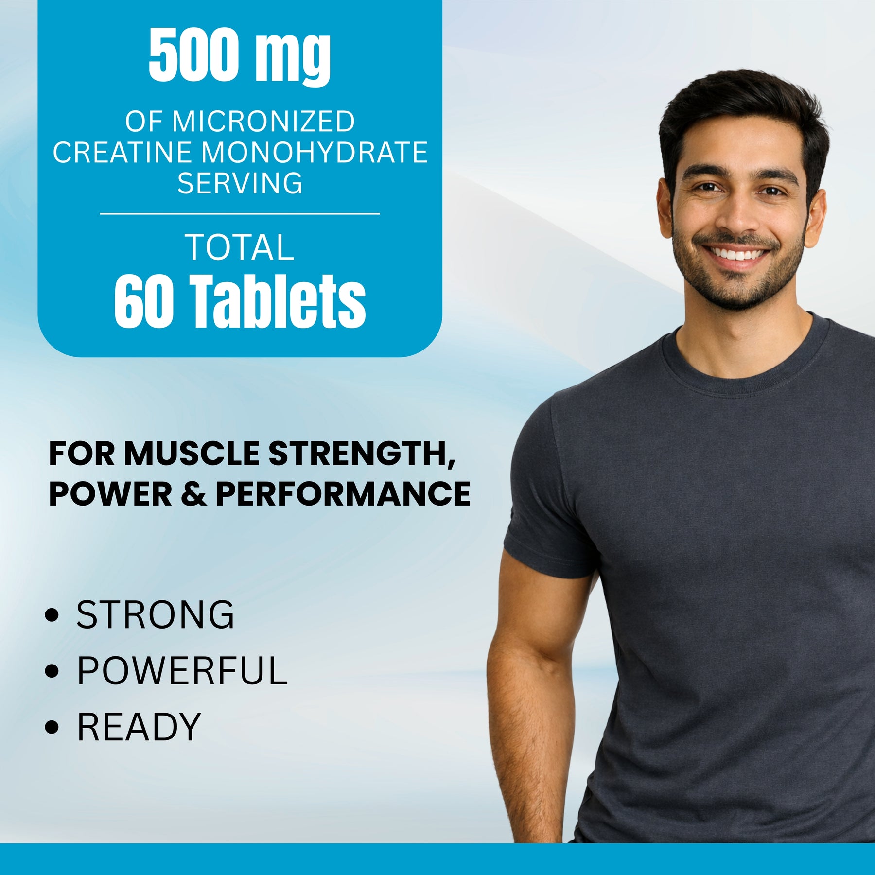 Micronized Creatine Monohydrate Tablets - 500 mg