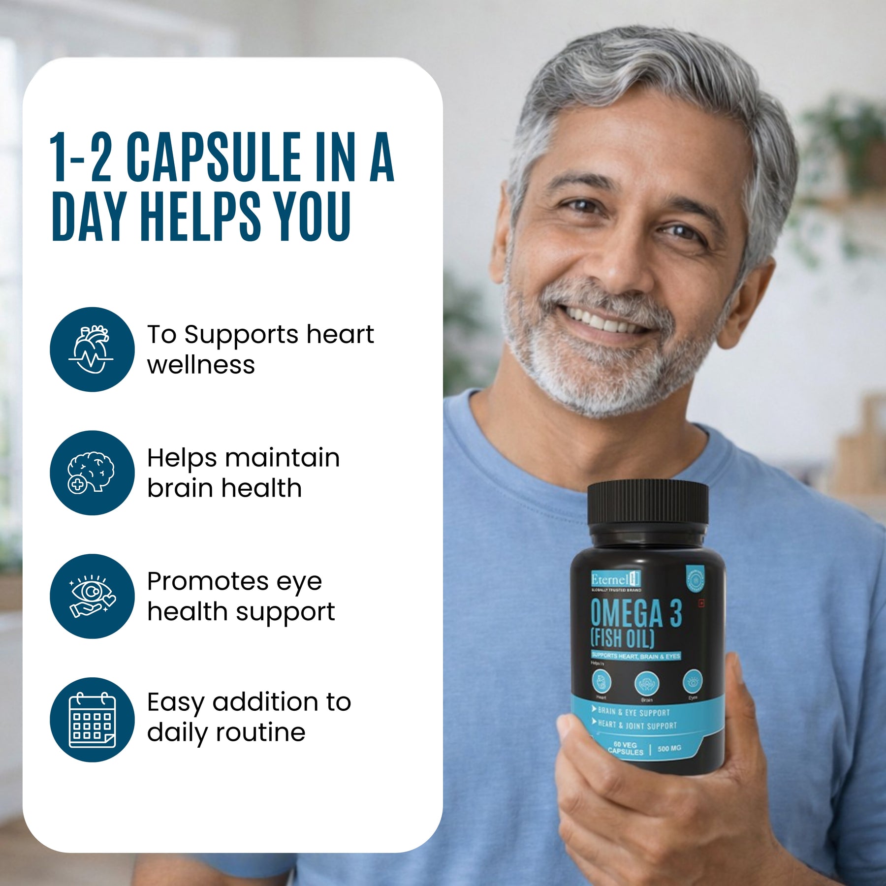 Omega-3 Fish Oil Capsules 500 mg – Heart & Brain Support