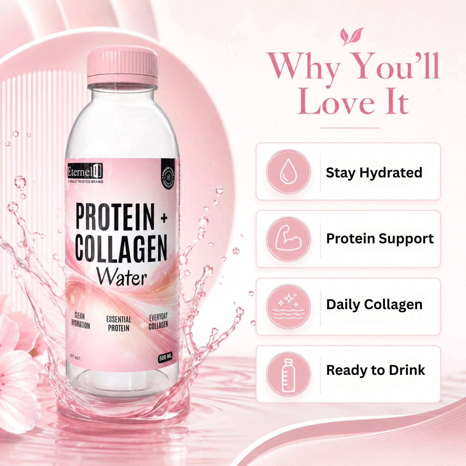 Protein & Collagen Water -  500 ml
