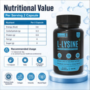 L-LYSINE - 500mg Capsules