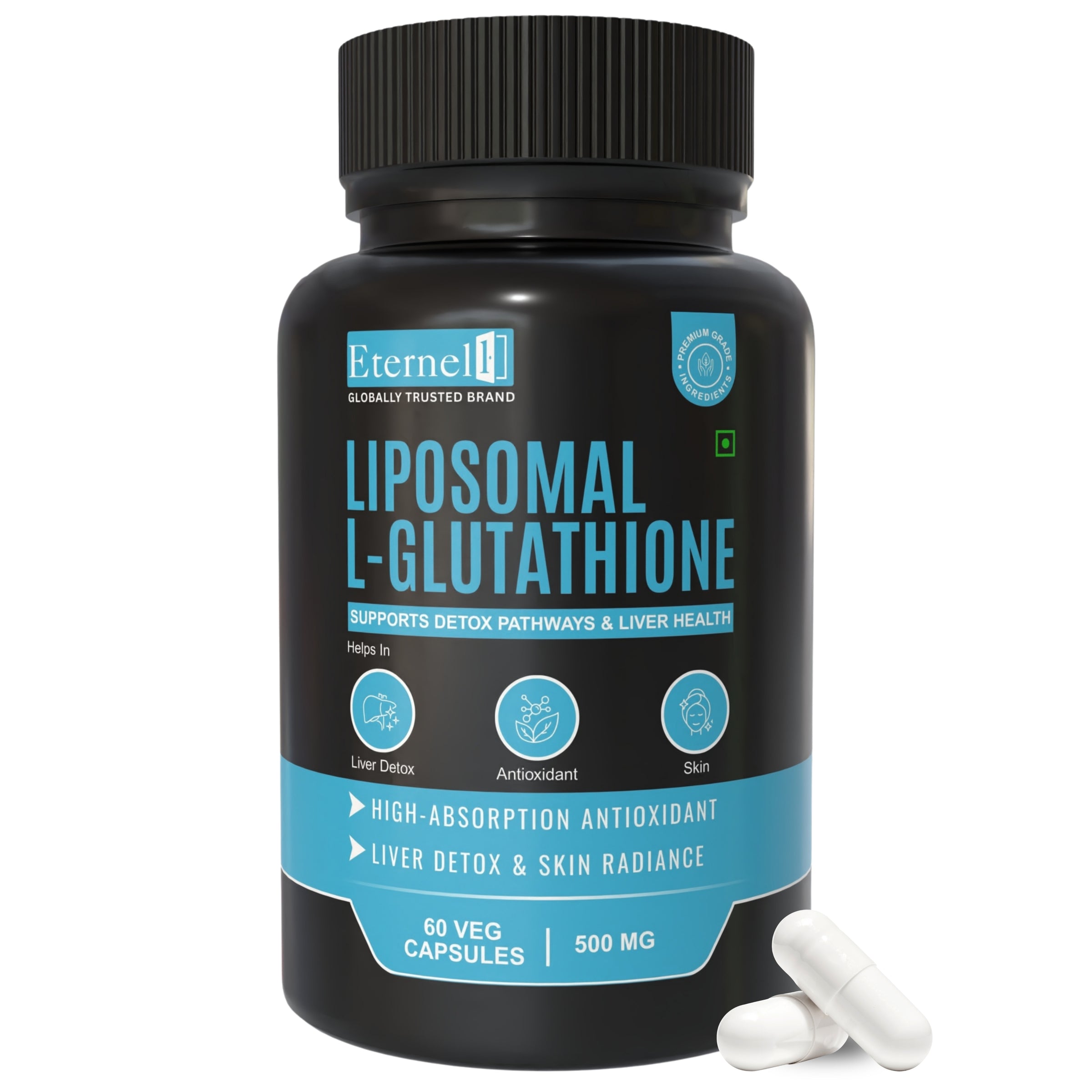 Liposomal L-Glutathione-500 mg Skin Brightening & Detox Support