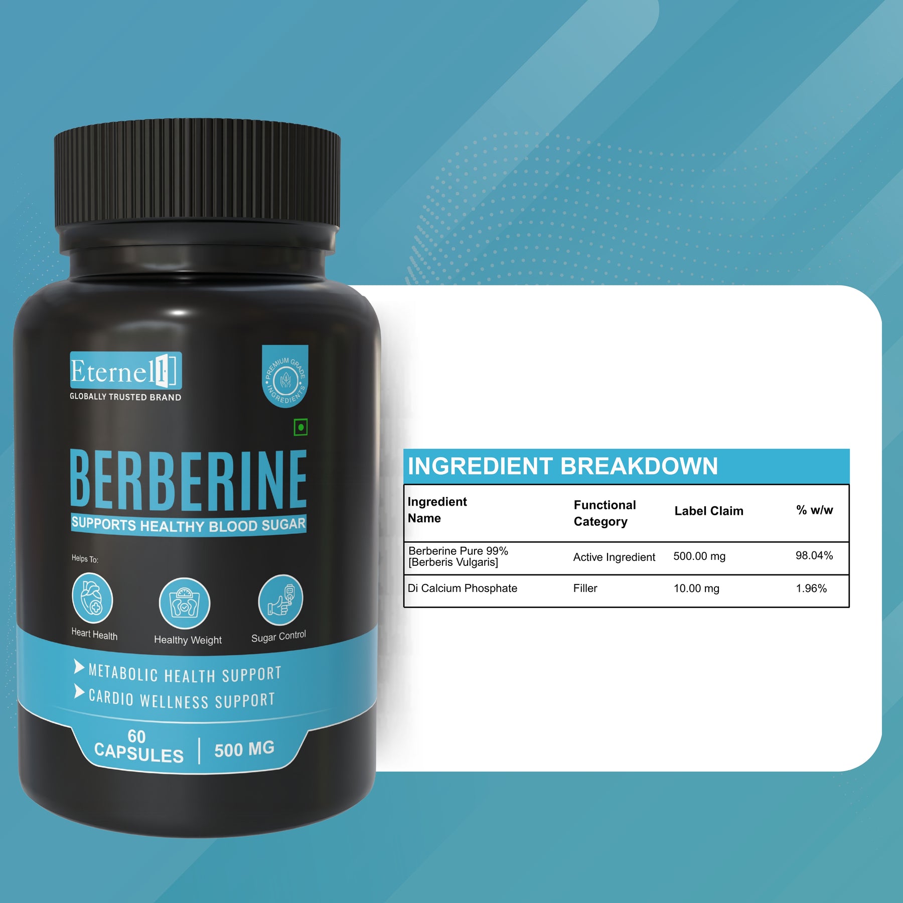 Berberine 500 mg – Blood Sugar & Metabolic Support