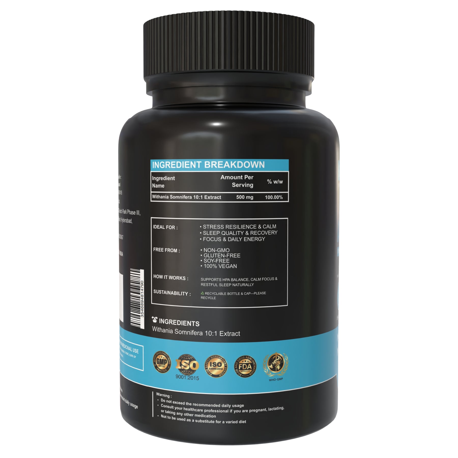 Ashwagandha Capsules - 500 mg