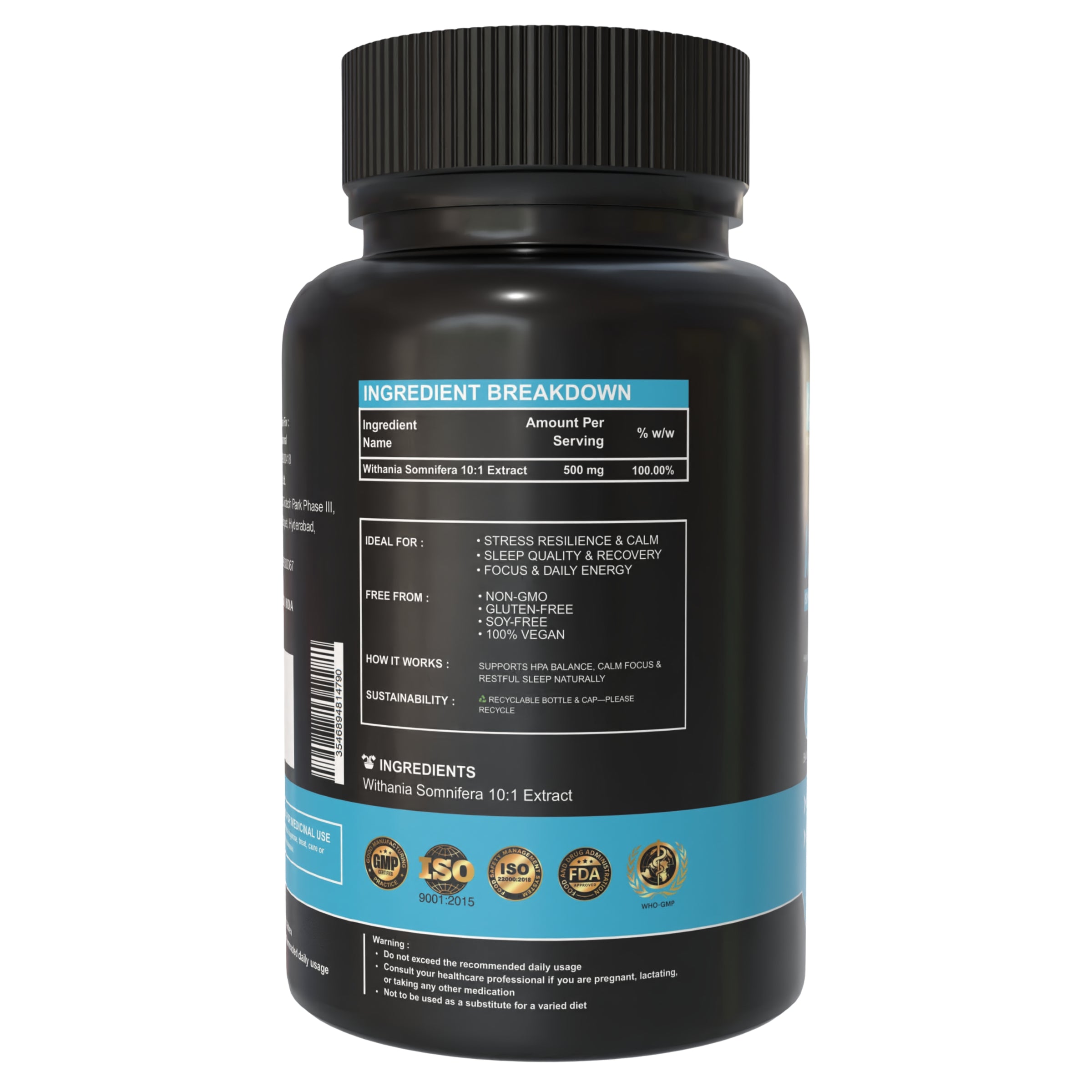 Ashwagandha Capsules - 500 mg